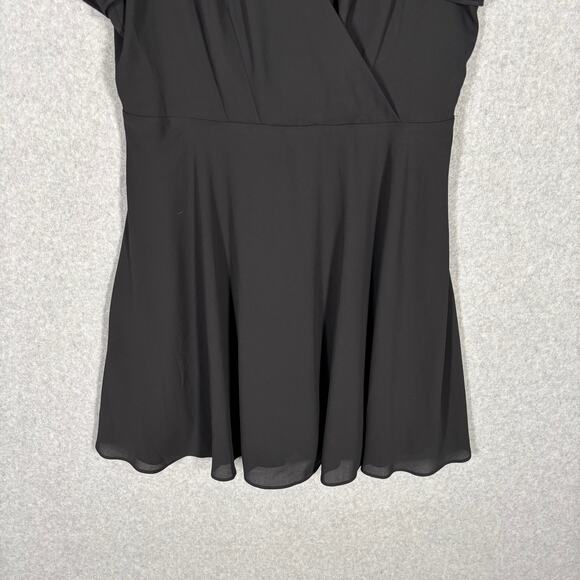 Express Dress 12 Wrap Flowy Flutter Stretch Career Church Witch Quiet Basic - Picture 3 of 11